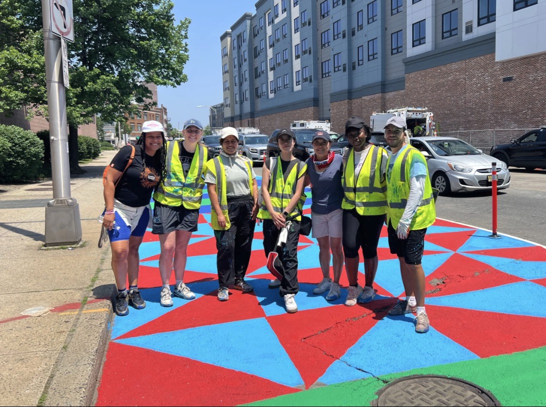 Volunteer team at East Orange installation site