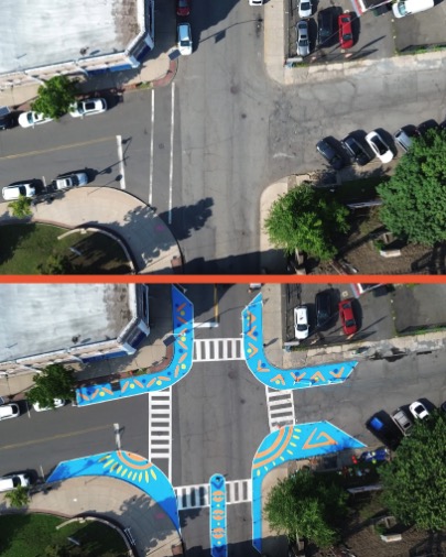 Before and after aerial view, Orange, NJ