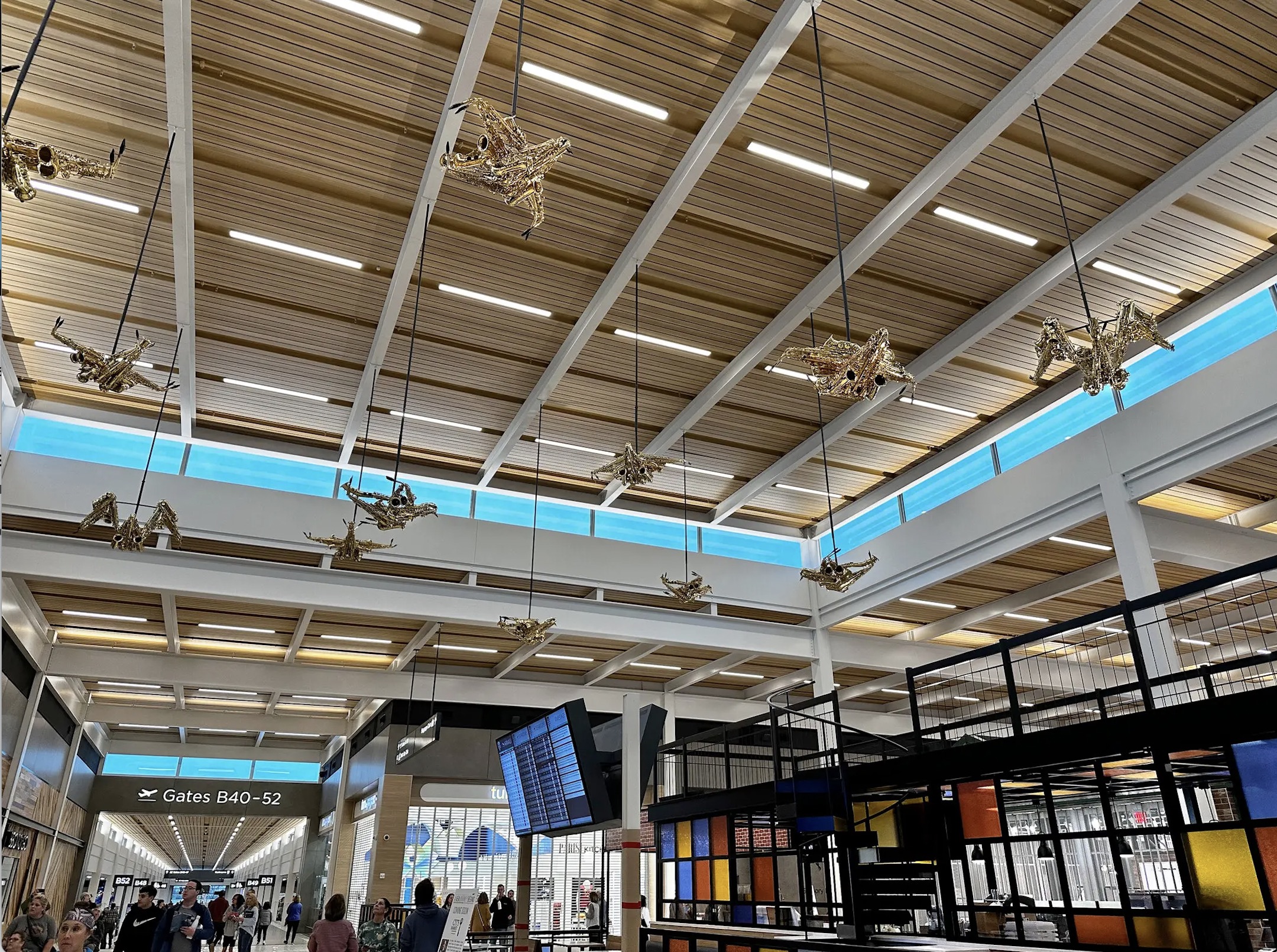 Ornithology installation, Node B concourse, KCI